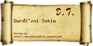 Darázsi Tekla névjegykártya